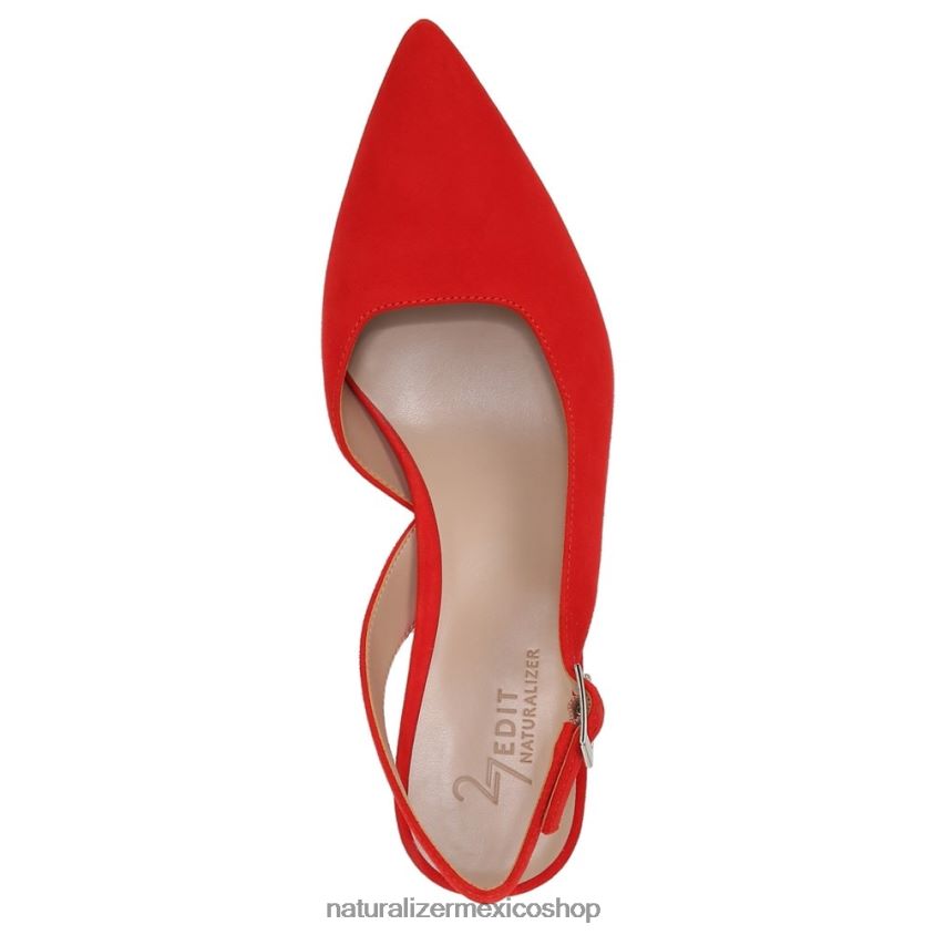 bombas | 27 editar bomba felicia 60D4P0143 Naturalizer mujer cuero rojo amapola retro - Imagen 4
