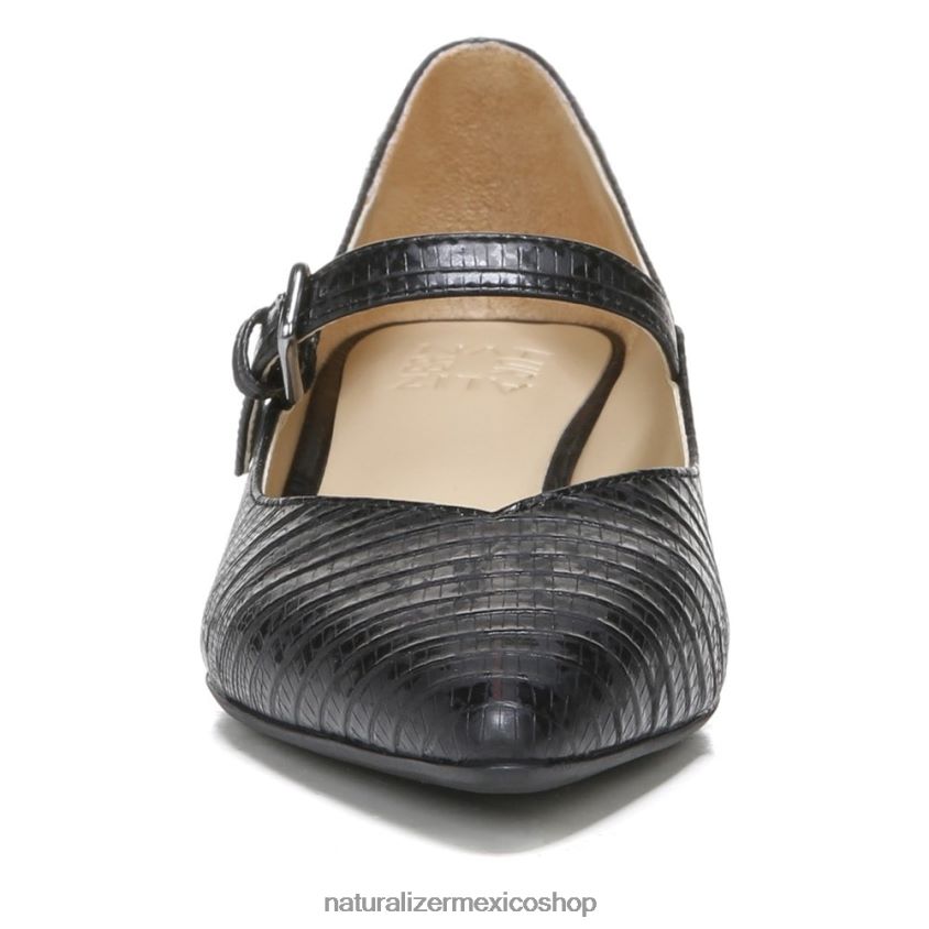 bombas | florencia mary jane 60D4P0587 Naturalizer mujer lagarto negro sintético - Imagen 5