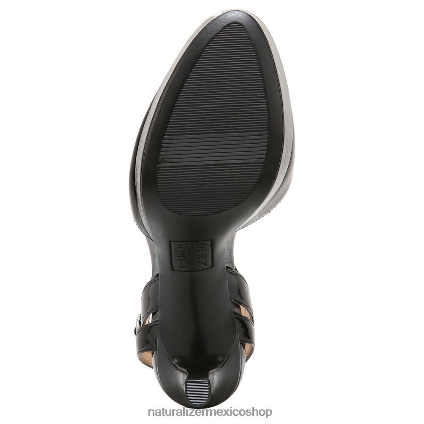 bombas | zapatos de tacón con correa en el tobillo clarice 60D4P0171 Naturalizer mujer charol negro - Imagen 7