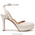 bombas | zapatos de tacón con correa en el tobillo clarice 60D4P0172 Naturalizer mujer cuero perlado satinado - Imagen 2