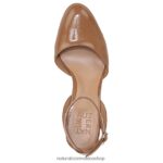 bombas | zapatos de tacón con correa en el tobillo clarice 60D4P0173 Naturalizer mujer marrón café charol - Imagen 4