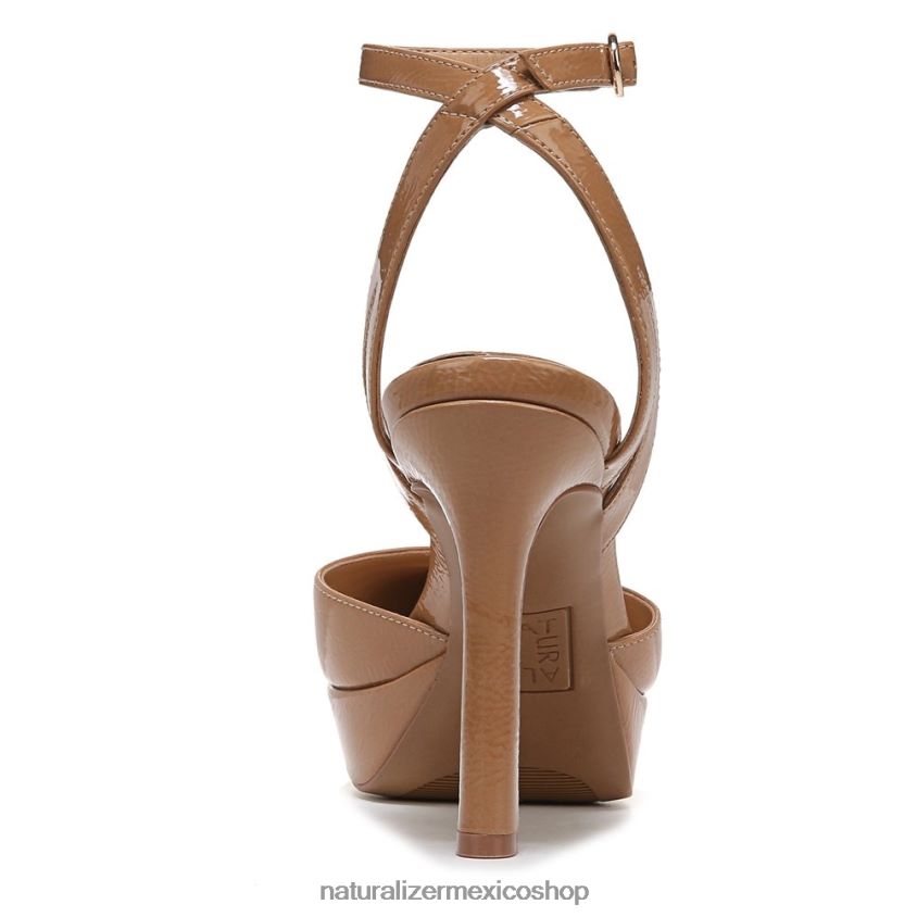 bombas | zapatos de tacón con correa en el tobillo clarice 60D4P0173 Naturalizer mujer marrón café charol - Imagen 6