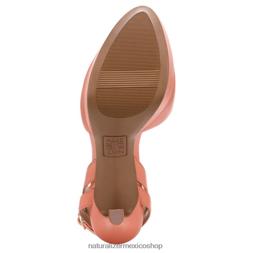 bombas | zapatos de tacón con correa en el tobillo clarice 60D4P0174 Naturalizer mujer coral melocotón sintético - Imagen 7