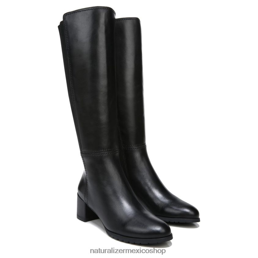 botas | bota alta hasta la rodilla de pantorrilla ancha brent 60D4P0228 Naturalizer mujer cuero negro - Imagen 1