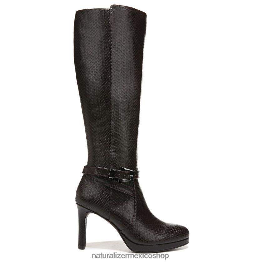 botas | bota alta hasta la rodilla taelynn 60D4P0649 Naturalizer mujer piel de serpiente marrón bosque - Imagen 2