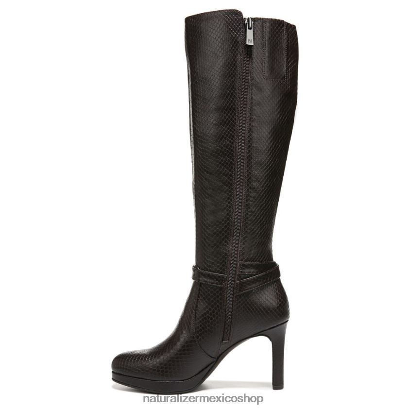 botas | bota alta hasta la rodilla taelynn 60D4P0649 Naturalizer mujer piel de serpiente marrón bosque - Imagen 3