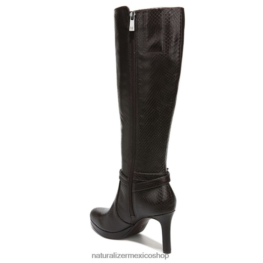 botas | bota alta hasta la rodilla taelynn 60D4P0649 Naturalizer mujer piel de serpiente marrón bosque - Imagen 8