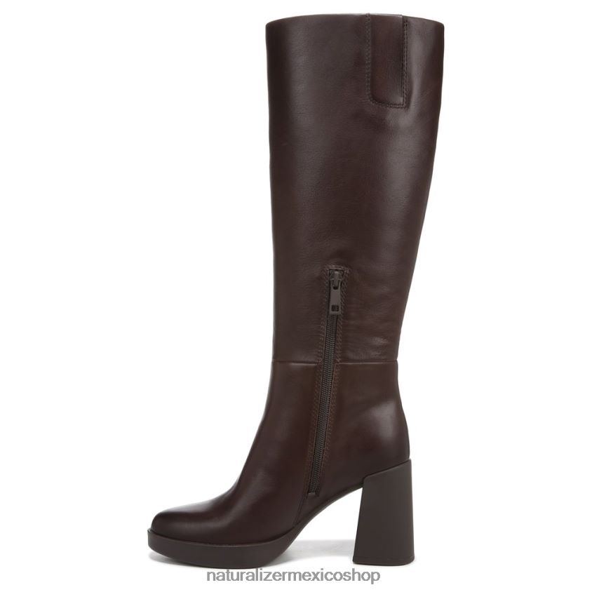 botas | bota de pantorrilla ancha gen n align 60D4P0629 Naturalizer mujer cuero marrón chocolate - Imagen 3