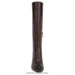 botas | bota de pantorrilla ancha gen n align 60D4P0629 Naturalizer mujer cuero marrón chocolate - Imagen 5