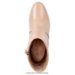 botas | bota harlene 60D4P0631 Naturalizer mujer crema brulée de cuero - Imagen 4