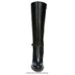 botas | bota kalina de pantorrilla ancha hasta la rodilla 60D4P0257 Naturalizer mujer cuero negro - Imagen 5