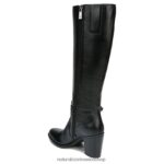botas | bota kalina de pantorrilla ancha hasta la rodilla 60D4P0257 Naturalizer mujer cuero negro - Imagen 8