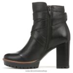 botas | bota lira 60D4P0656 Naturalizer mujer cuero negro - Imagen 3