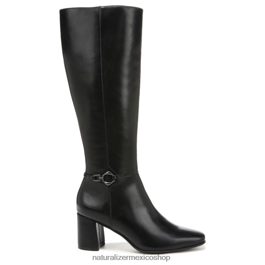 botas | botas waylon de pantorrilla ancha hasta la rodilla 60D4P0600 Naturalizer mujer sintético texturizado negro - Imagen 2