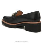 mocasines | holgazán 60D4P0152 Naturalizer mujer cuero negro - Imagen 9