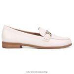 mocasines | holgazán stevie 60D4P0261 Naturalizer mujer cuero satinado beige perla - Imagen 2