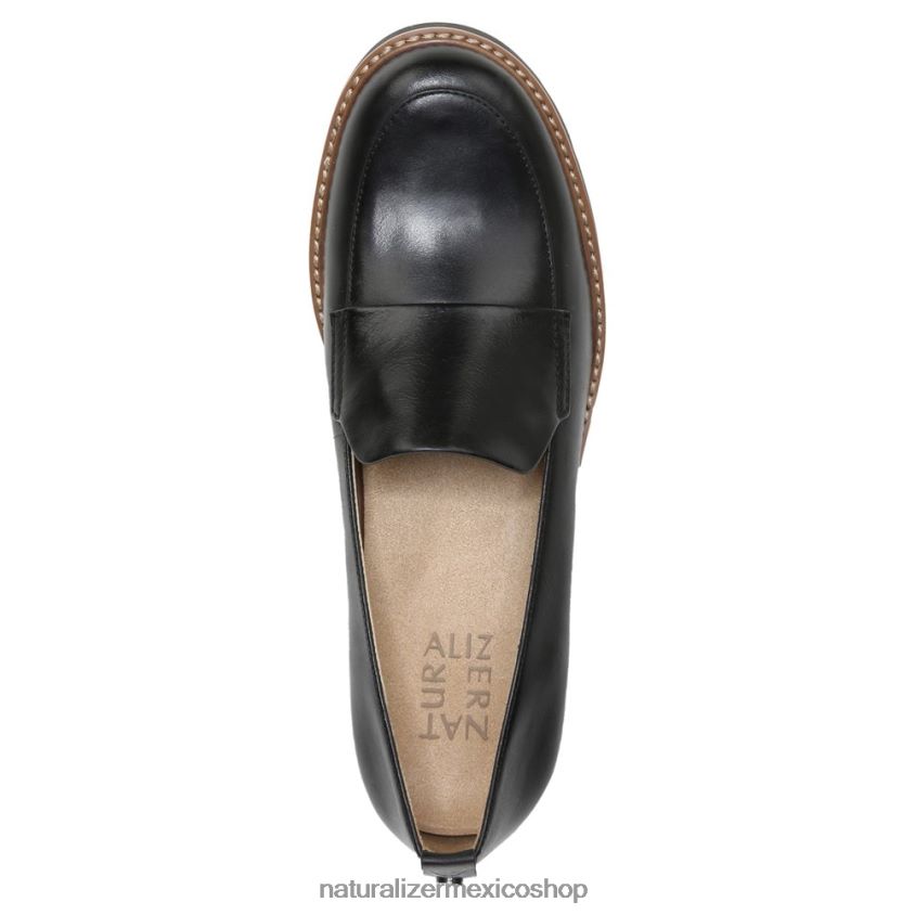 mocasines | mocasines con suela dentada Darry 60D4P0164 Naturalizer mujer cuero negro - Imagen 4