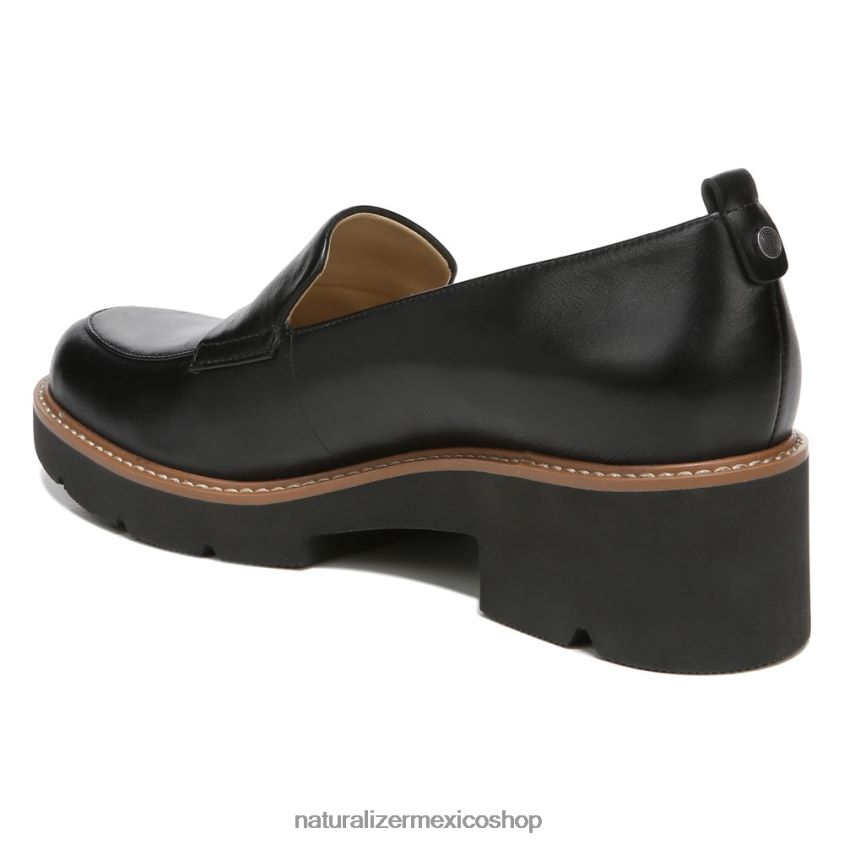 mocasines | mocasines con suela dentada Darry 60D4P0164 Naturalizer mujer cuero negro - Imagen 8