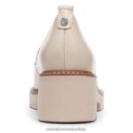 mocasines | mocasines con suela dentada Darry 60D4P0166 Naturalizer mujer cuero de piel de porcelana - Imagen 6