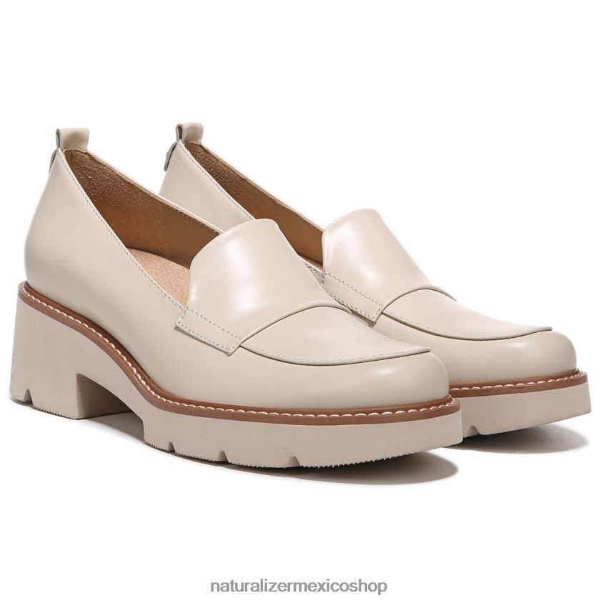 mocasines | mocasines con suela dentada Darry 60D4P0166 Naturalizer mujer cuero de piel de porcelana - Imagen 1