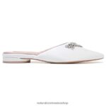 mulas | mula pyaar 60D4P0101 Naturalizer mujer tela blanca de seda - Imagen 2