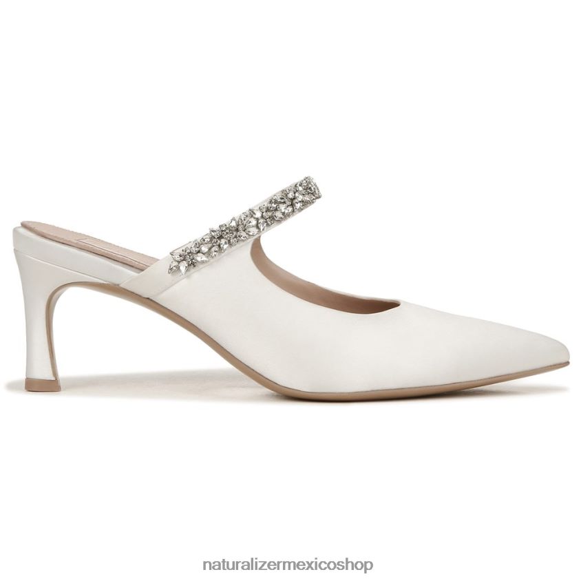 mulas | mule de vestir liefde 60D4P0316 Naturalizer mujer tela blanca de seda - Imagen 2