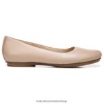 pisos | bailarinas maxwell 60D4P0175 Naturalizer mujer crema brulée de cuero - Imagen 2