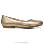 pisos | bailarinas maxwell 60D4P0186 Naturalizer mujer cuero dorado claro - Imagen 2