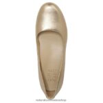 pisos | bailarinas maxwell 60D4P0186 Naturalizer mujer cuero dorado claro - Imagen 4