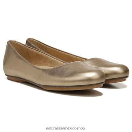 pisos | bailarinas maxwell 60D4P0186 Naturalizer mujer cuero dorado claro