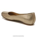 pisos | bailarinas maxwell 60D4P0186 Naturalizer mujer cuero dorado claro - Imagen 8