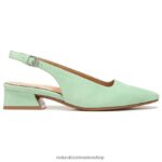 pisos | lesley vestido plano 60D4P0590 Naturalizer mujer ante verde menta - Imagen 2