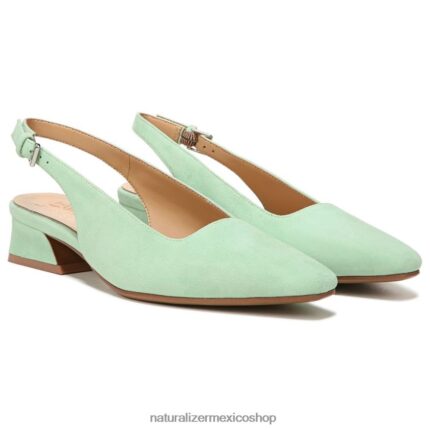 pisos | lesley vestido plano 60D4P0590 Naturalizer mujer ante verde menta