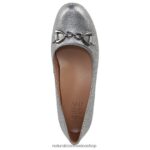 pisos | maxwell poco plano 60D4P052 Naturalizer mujer cuero plateado - Imagen 4