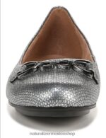 pisos | maxwell poco plano 60D4P052 Naturalizer mujer cuero plateado - Imagen 5