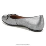 pisos | maxwell poco plano 60D4P052 Naturalizer mujer cuero plateado - Imagen 8