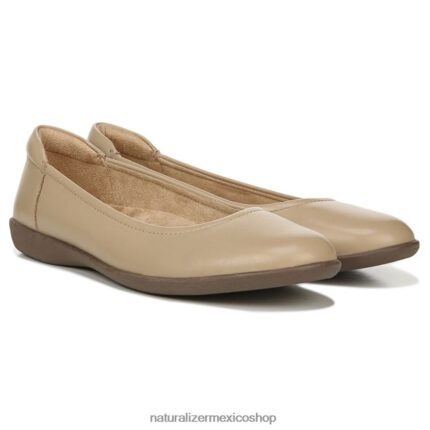 pisos | plana flexible 60D4P0569 Naturalizer mujer cuero desnudo