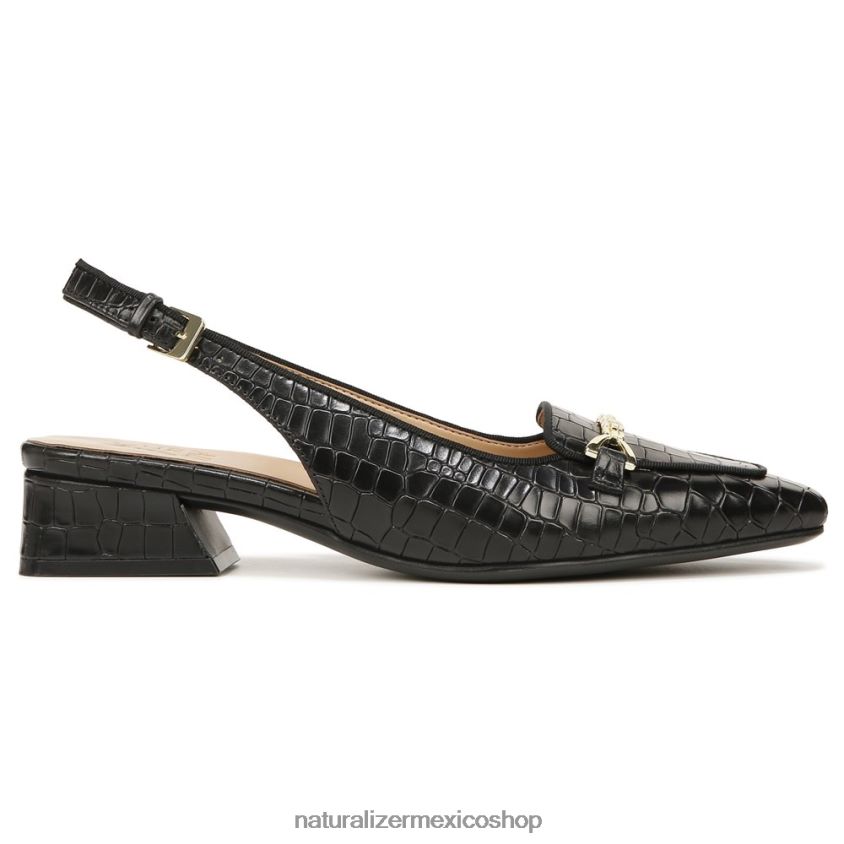 pisos | zapatos planos lindsey con tira trasera 60D4P057 Naturalizer mujer cuero negro - Imagen 2