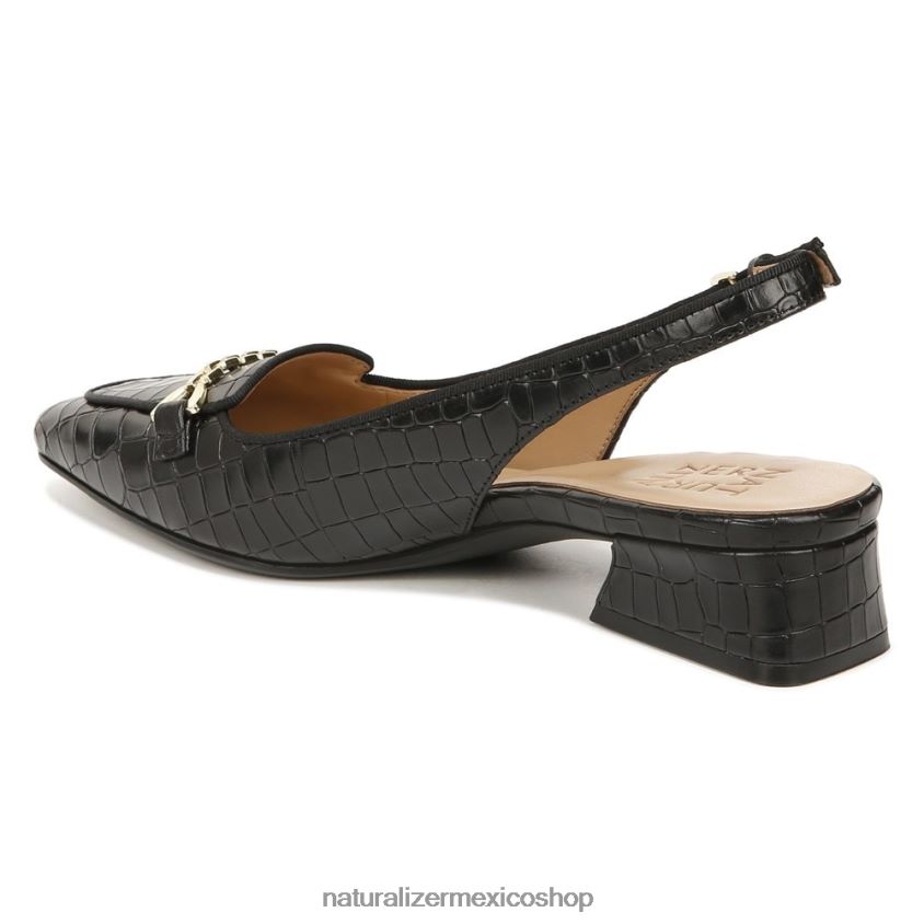 pisos | zapatos planos lindsey con tira trasera 60D4P057 Naturalizer mujer cuero negro - Imagen 8