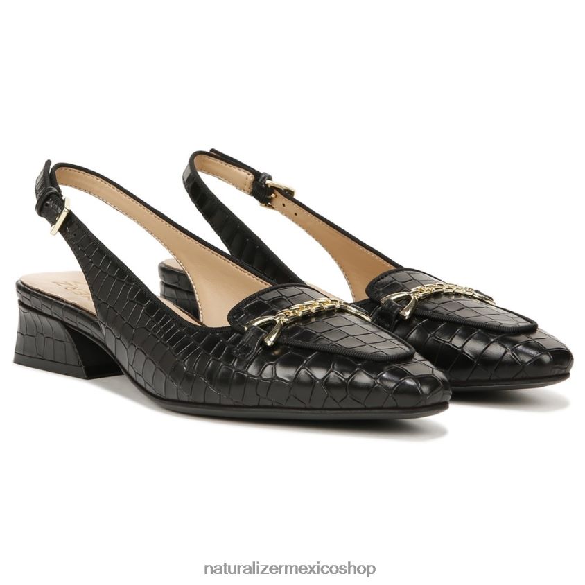 pisos | zapatos planos lindsey con tira trasera 60D4P057 Naturalizer mujer cuero negro - Imagen 1