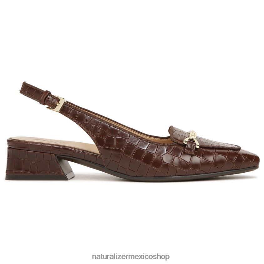 pisos | zapatos planos lindsey con tira trasera 60D4P058 Naturalizer mujer cuero marron bruno - Imagen 2