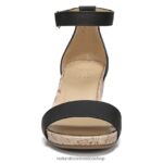 sandalias | sandalia areda con cuña 60D4P0317 Naturalizer mujer sintético negro - Imagen 5