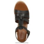 sandalias | sandalia con cuña Barrett 60D4P0360 Naturalizer mujer cuero negro - Imagen 4