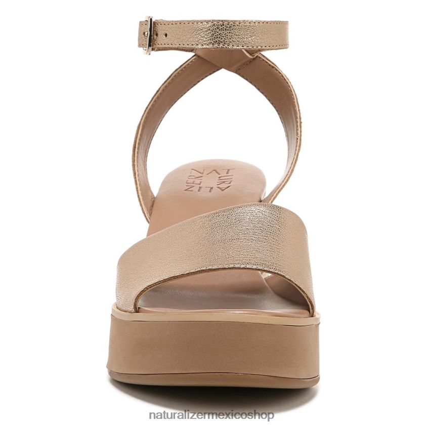 sandalias | sandalia con cuña brynn 60D4P0363 Naturalizer mujer cuero dorado suave - Imagen 5