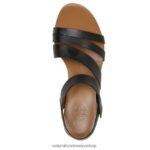 sandalias | sandalia con cuña cynthia 60D4P0367 Naturalizer mujer cuero negro - Imagen 4