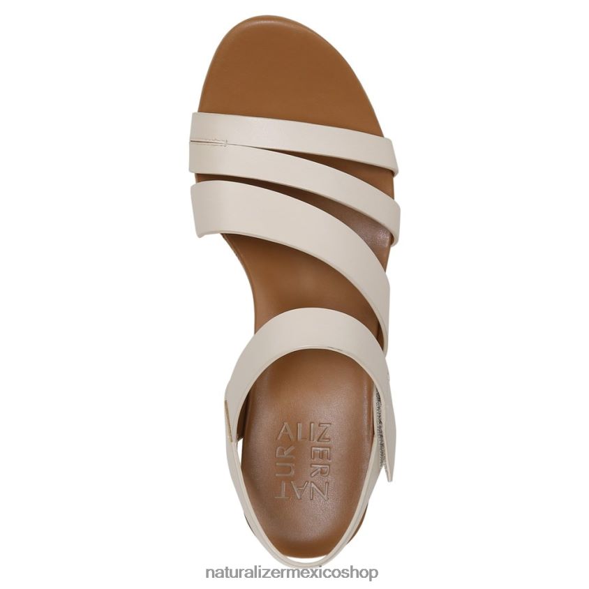 sandalias | sandalia con cuña cynthia 60D4P0368 Naturalizer mujer cuero de porcelana - Imagen 4