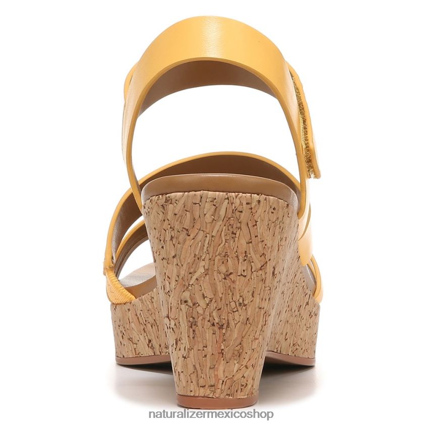 sandalias | sandalia con cuña cynthia 60D4P0371 Naturalizer mujer cuero amarillo narciso - Imagen 6