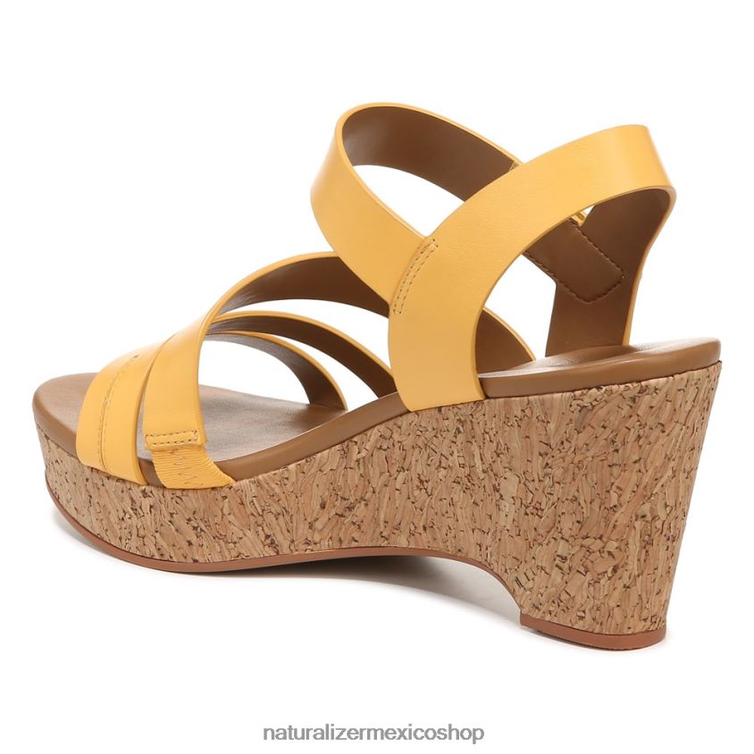sandalias | sandalia con cuña cynthia 60D4P0371 Naturalizer mujer cuero amarillo narciso - Imagen 8