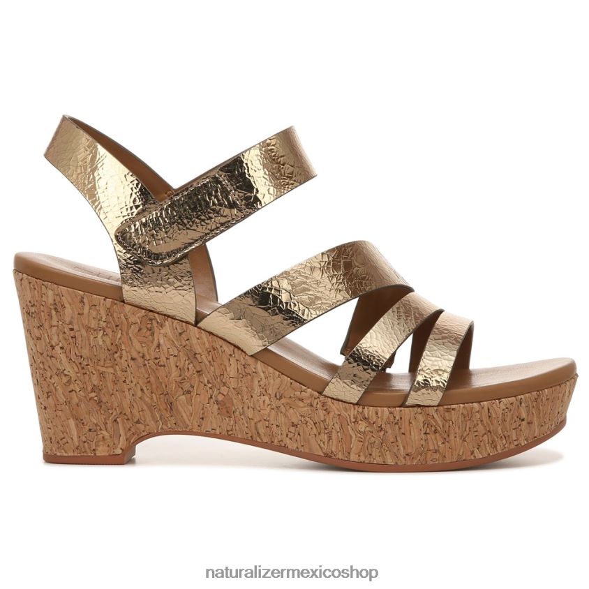 sandalias | sandalia con cuña cynthia 60D4P0372 Naturalizer mujer cuero bronce claro - Imagen 2