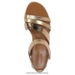 sandalias | sandalia con cuña cynthia 60D4P0372 Naturalizer mujer cuero bronce claro - Imagen 4